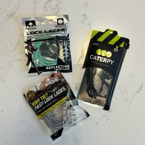 Lot of Tieless Shoelaces: Caterpy, Nathan Lock, Shoe Gear Fast Lock